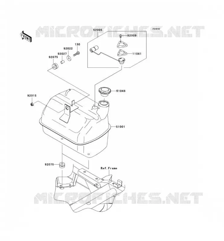 RESERVOIR CARBURANT(CN,US) Kawasaki SSV 400 2010 MULE 600  KAF400BAF