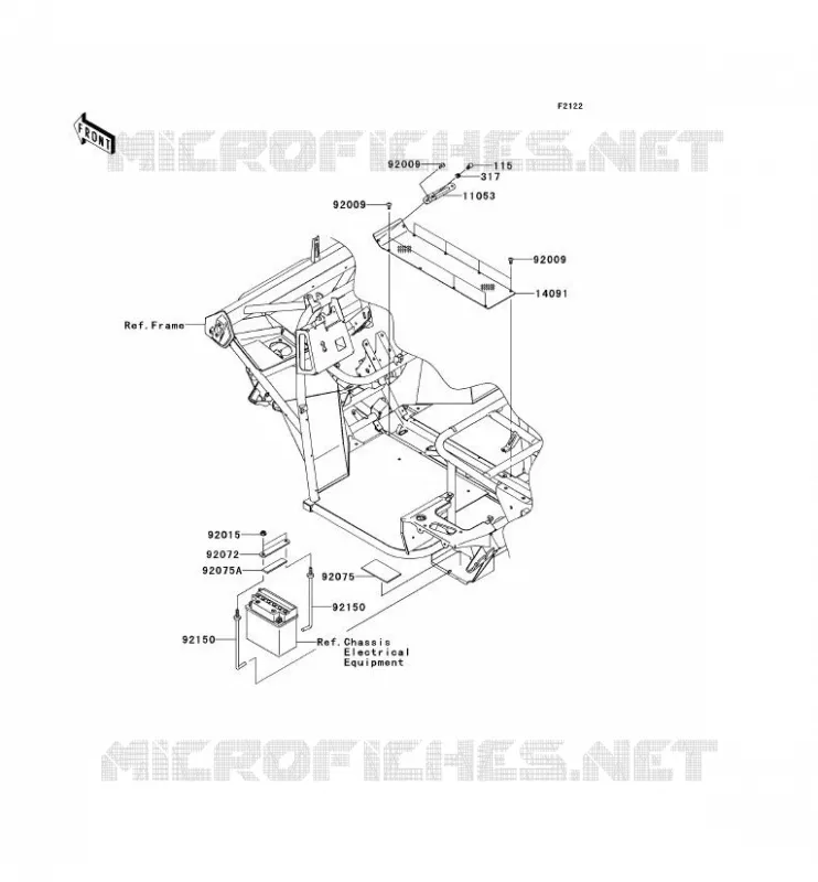SUPPORT MOTEUR Kawasaki SSV 400 2011 MULE 600  KAF400BBF