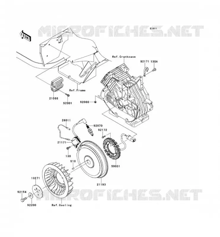 GENERATEUR/BOBINE Kawasaki SSV 400 2012 MULE 600  KAF400BCF
