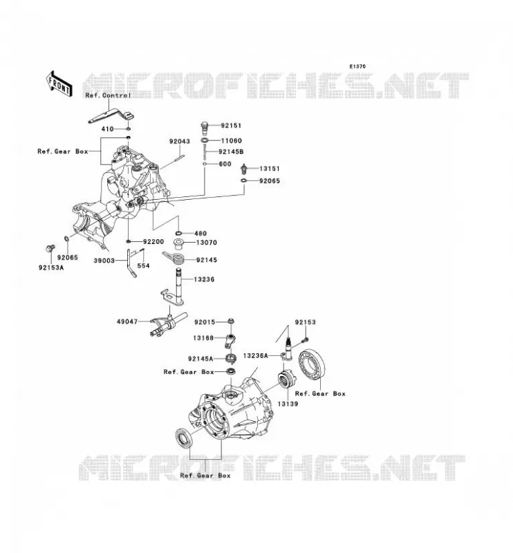 SELECTEUR Kawasaki SSV 400 2012 MULE 600  KAF400BCF