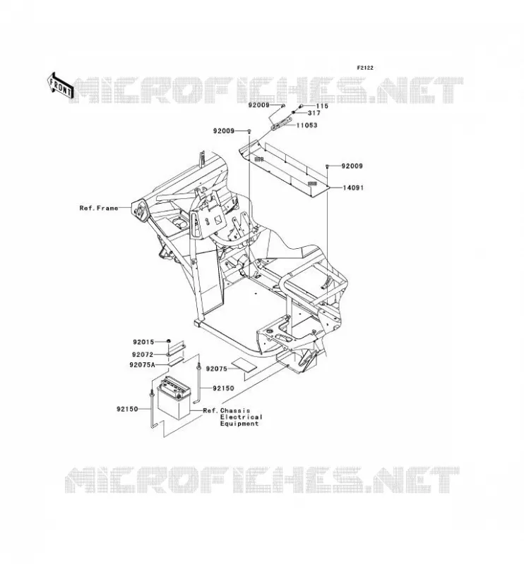 SUPPORT MOTEUR Kawasaki SSV 400 2012 MULE 600  KAF400BCF