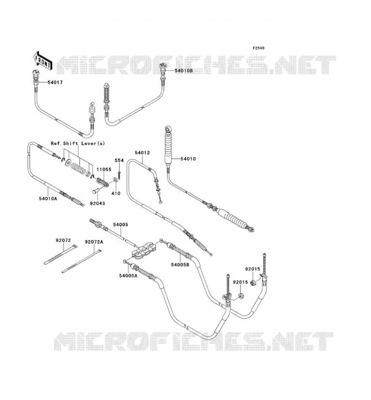 CABLES Kawasaki SSV 400 2013 MULE 600  KAF400BDF