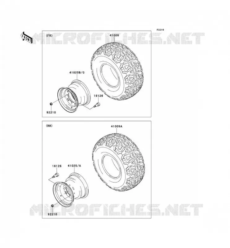 ROUE/PNEUS Kawasaki SSV 400 2013 MULE 600  KAF400BDF