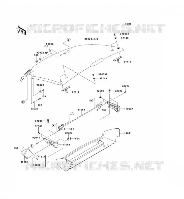 GARDE BOUE Kawasaki SSV 400 2014 MULE 600  KAF400BEF
