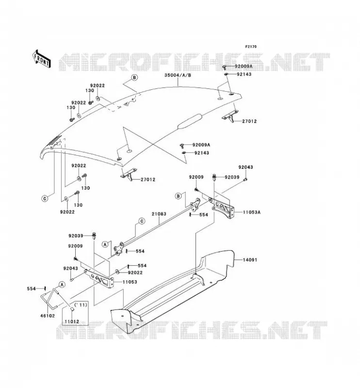 GARDE BOUE Kawasaki SSV 400 2014 MULE 600  KAF400BEF