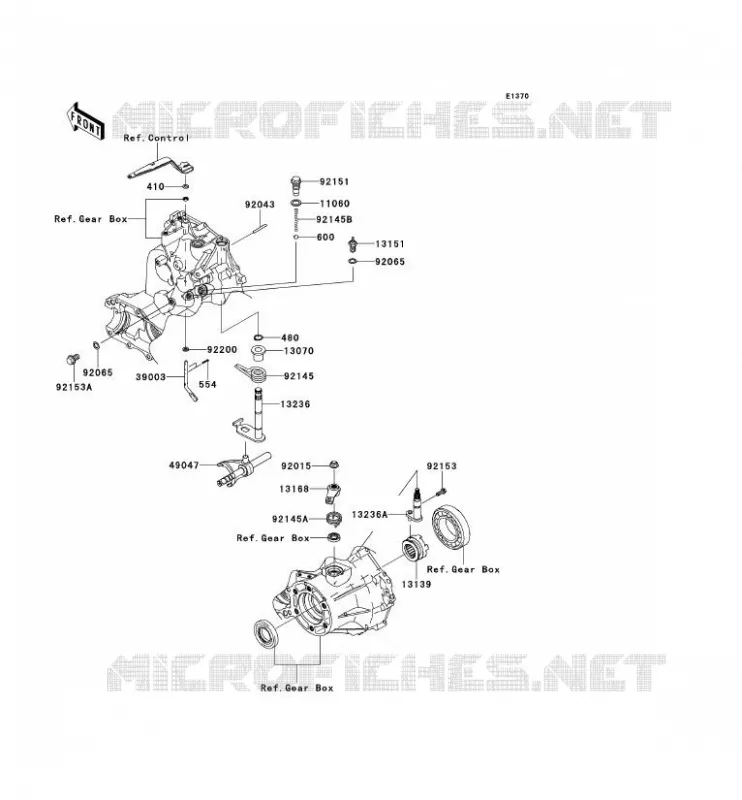 SELECTEUR Kawasaki SSV 400 2014 MULE 600  KAF400BEF