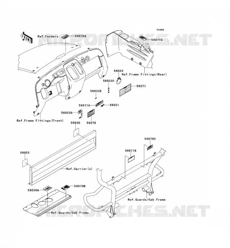 LABEL Kawasaki SSV 400 2015 MULE 600  KAF400BFF