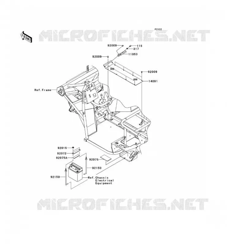SUPPORT MOTEUR Kawasaki SSV 400 2015 MULE 600  KAF400BFF
