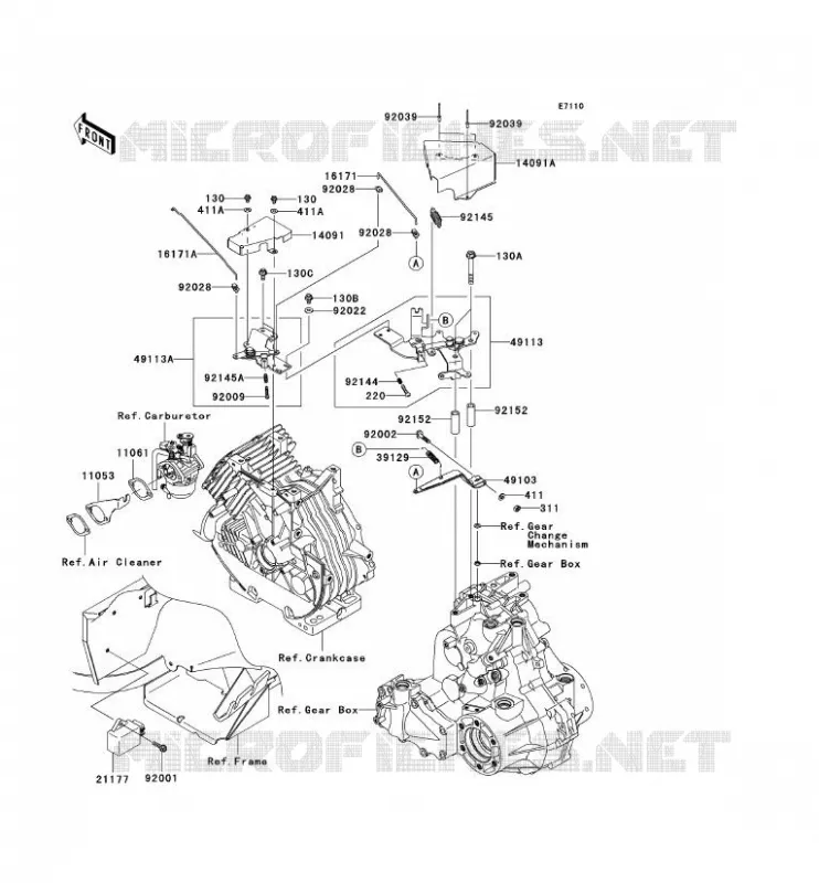 CONTROLE Kawasaki SSV 400 2005 MULE 610 4X4  KAF400-C1