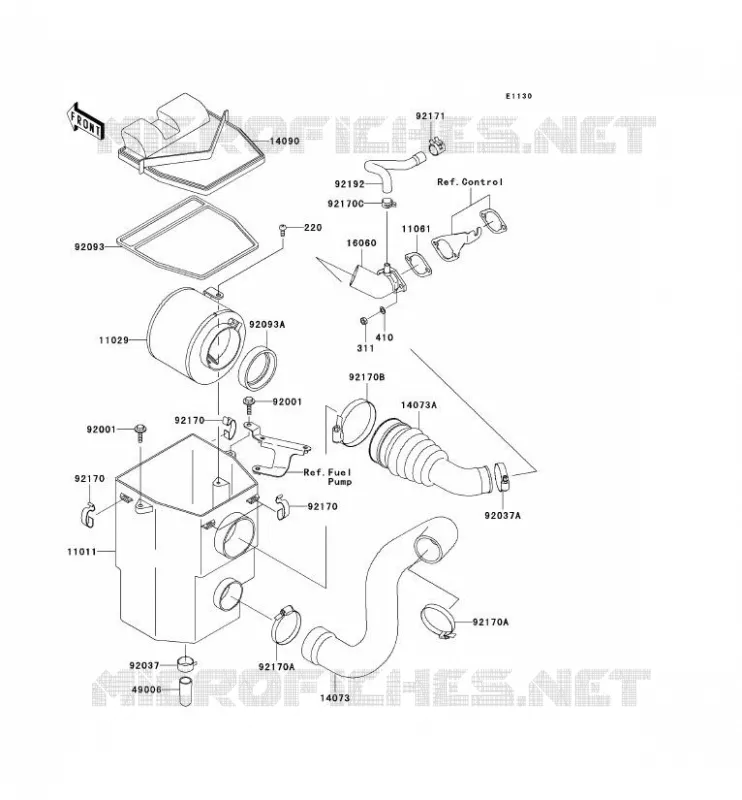 FILTRE A AIR Kawasaki SSV 400 2005 MULE 610 4X4  KAF400-C1