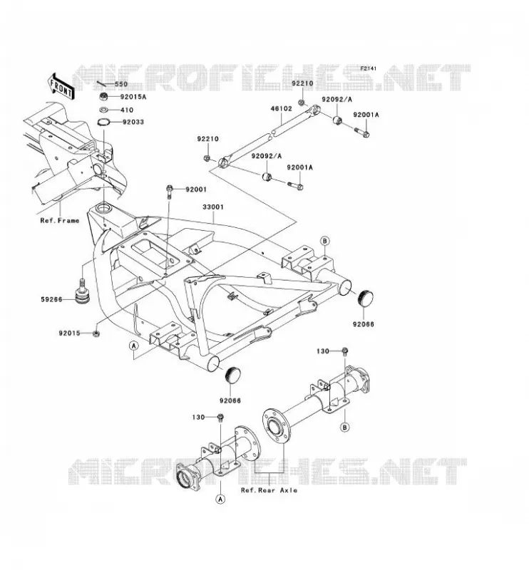 BRAS OSCILLANT Kawasaki SSV 400 2006 MULE 610 4X4  KAF400C6F
