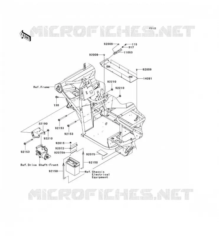 SUPPORT MOTEUR Kawasaki SSV 400 2006 MULE 610 4X4  KAF400C6F