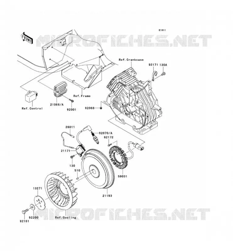 GENERATEUR/BOBINE Kawasaki SSV 400 2008 MULE 610 4X4  KAF400C8F