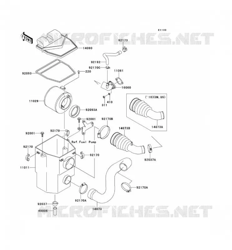 FILTRE A AIR Kawasaki SSV 400 2010 MULE 610 4X4 XC  KAF400DAF