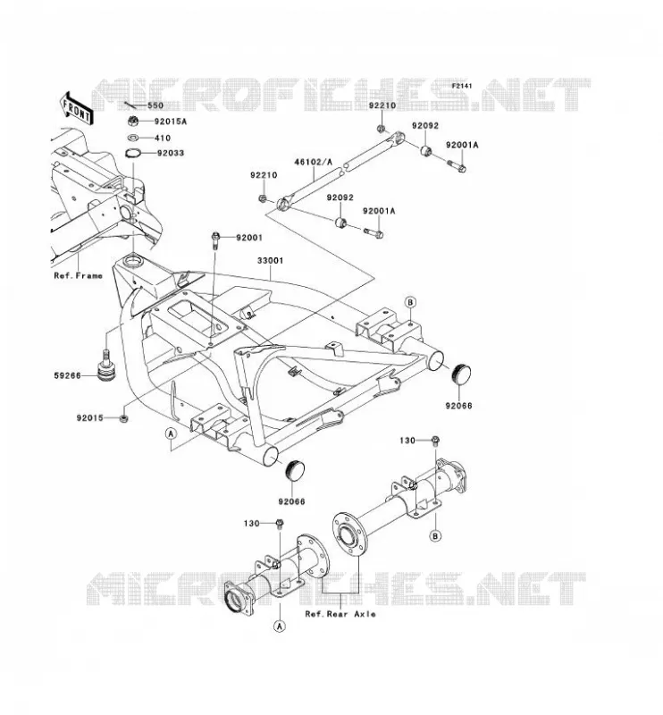 BRAS OSCILLANT Kawasaki SSV 400 2012 MULE 610 4X4 XC  KAF400DCF