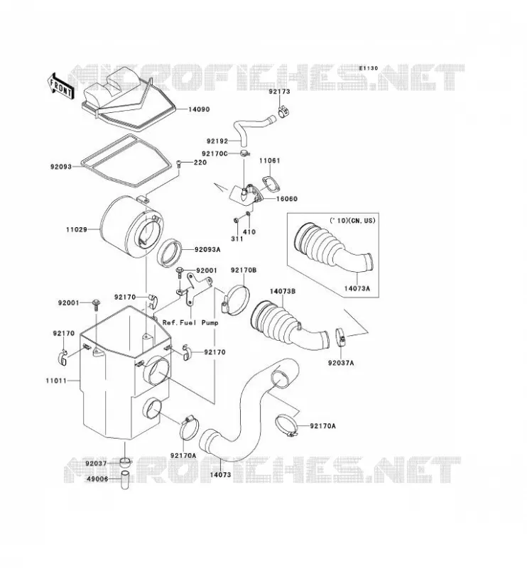 FILTRE A AIR Kawasaki SSV 400 2012 MULE 610 4X4 XC  KAF400DCF