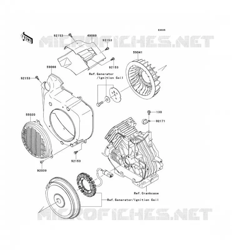 REFROIDISSEMENT Kawasaki SSV 400 2012 MULE 610 4X4 XC  KAF400DCF