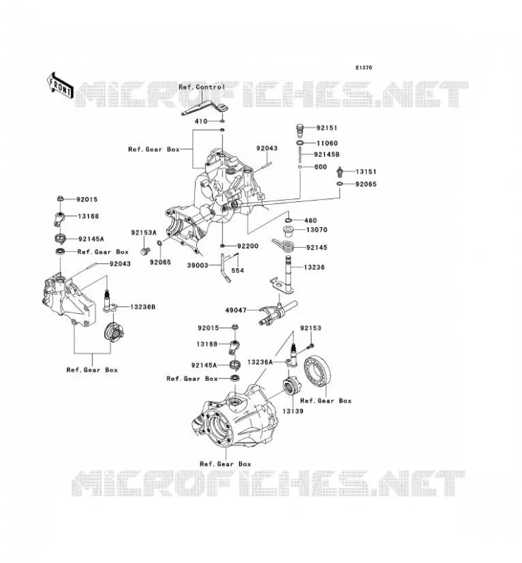 SELECTEUR Kawasaki SSV 400 2014 MULE 610 4X4 XC  KAF400DEF
