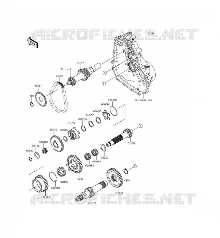 TRANSMISSION Kawasaki SSV 400 2015 MULE 610 4X4 XC  KAF400DFF