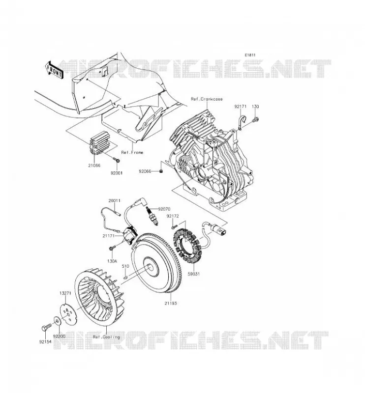 GENERATEUR/BOBINE Kawasaki SSV 400 2013 MULE 610 4X4 XC  KAF400EDF
