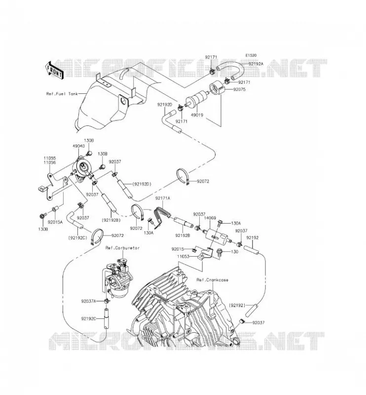 POMPE A ESSENCE Kawasaki SSV 400 2014 MULE 610 4X4 XC  KAF400EEF