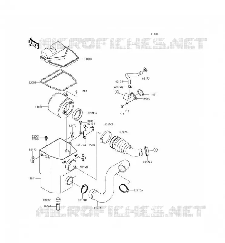 FILTRE A AIR Kawasaki SSV 400 2015 MULE 610 4X4 XC  KAF400FFF