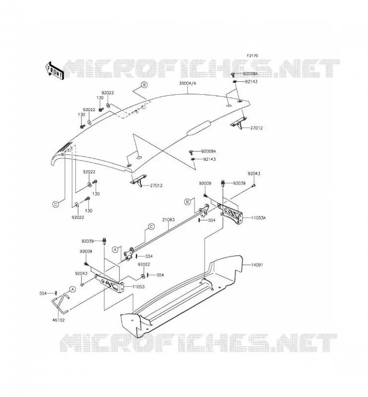 GARDE BOUE Kawasaki SSV 400 2015 MULE 610 4X4 XC  KAF400FFF