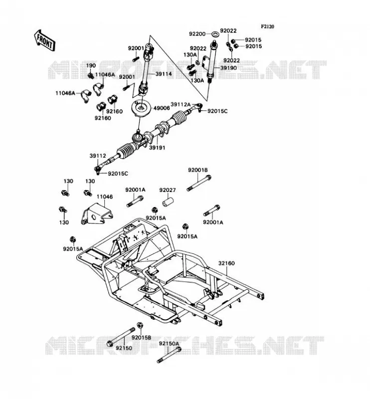 CH&Acirc;SSIS Kawasaki SSV 540 no_year MULE 2010  KAF540-C1