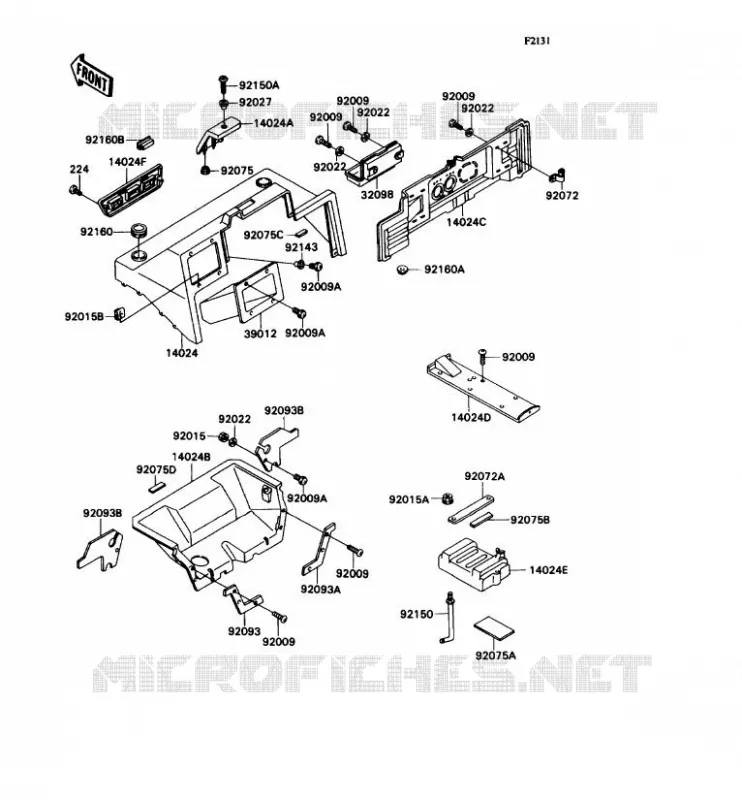 PIECE DE CADRE (COUVERTURE) Kawasaki SSV 540 no_year MULE 2020  KAF540-D1