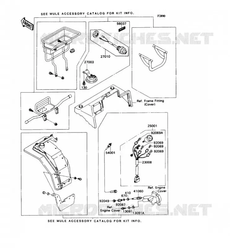 PIECE EN OPTION(AVANT) Kawasaki SSV 540 no_year MULE 2020  KAF540-D1