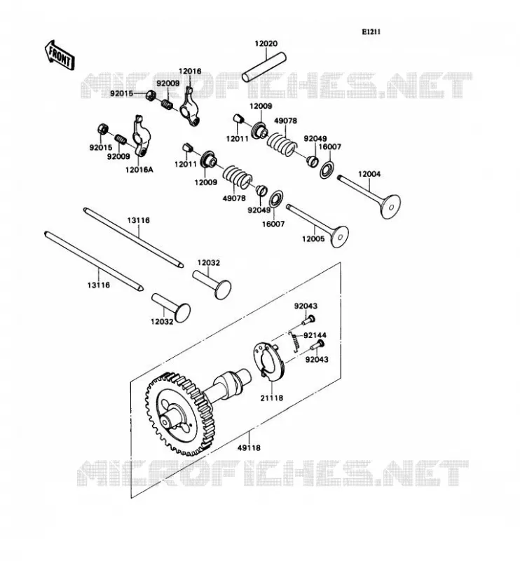 SOUPAPE/ARBRE A CAME Kawasaki SSV 540 no_year MULE 2020  KAF540-D1