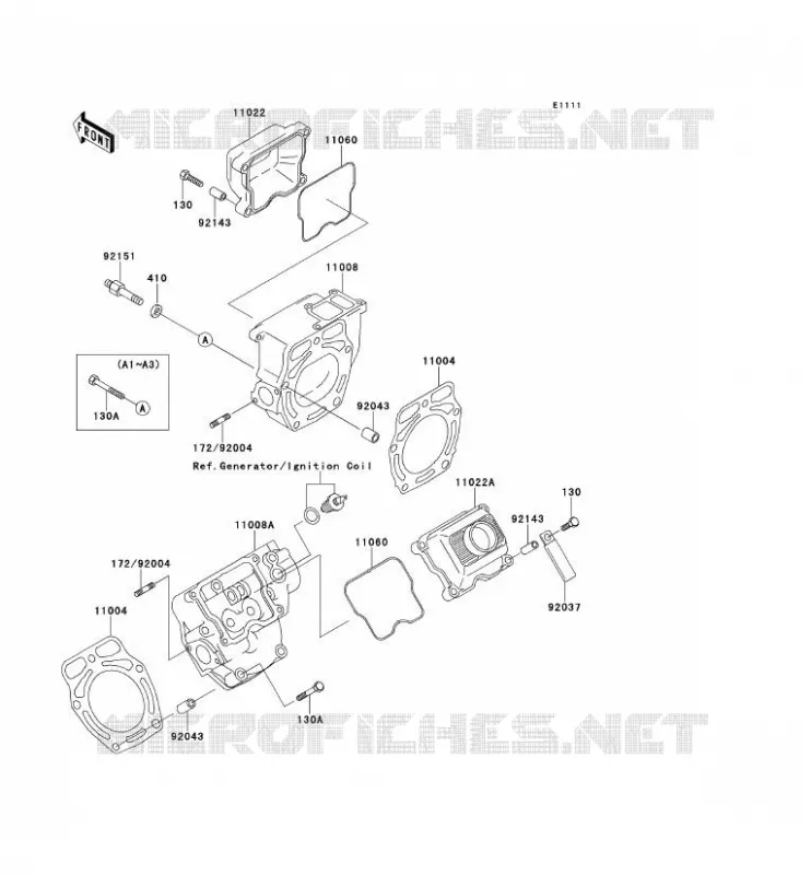 CULASSE Kawasaki SSV 620 no_year MULE 2510  KAF620-A1