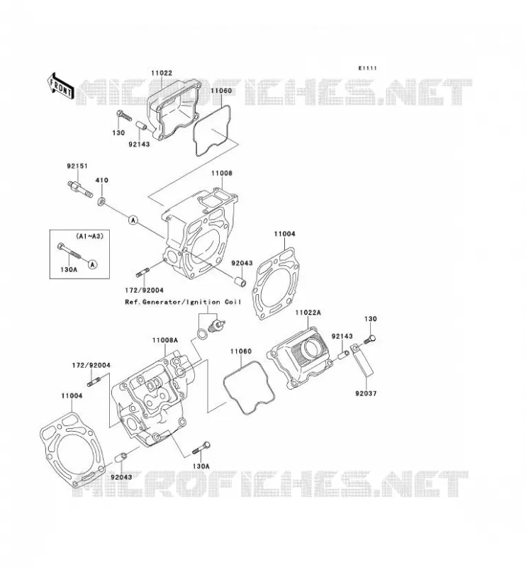 CULASSE Kawasaki SSV 620 no_year MULE 2510  KAF620-A2
