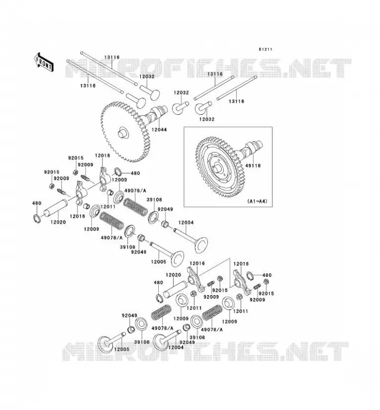 SOUPAPE/ARBRE A CAME Kawasaki SSV 620 no_year MULE 2510  KAF620-A2
