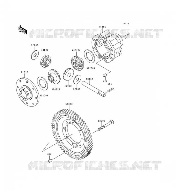 DIFFERENTIEL Kawasaki SSV 620 no_year MULE 2510  KAF620-A3