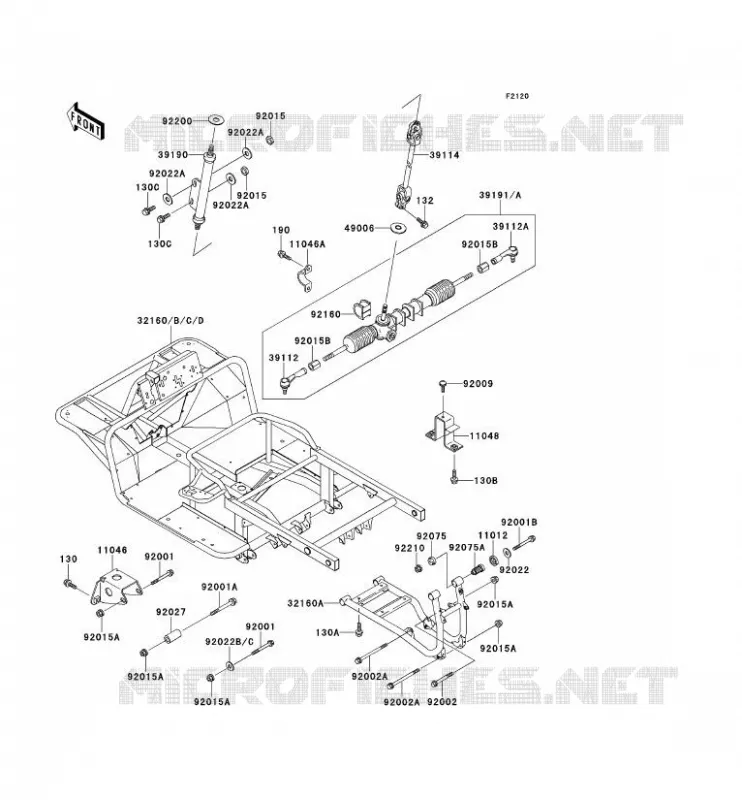 CH&Acirc;SSIS Kawasaki SSV 620 no_year MULE 2510  KAF620-A3