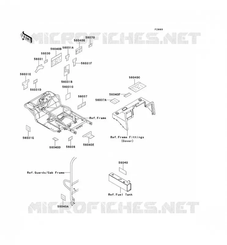 LABEL Kawasaki SSV 620 no_year MULE 2510  KAF620-A3