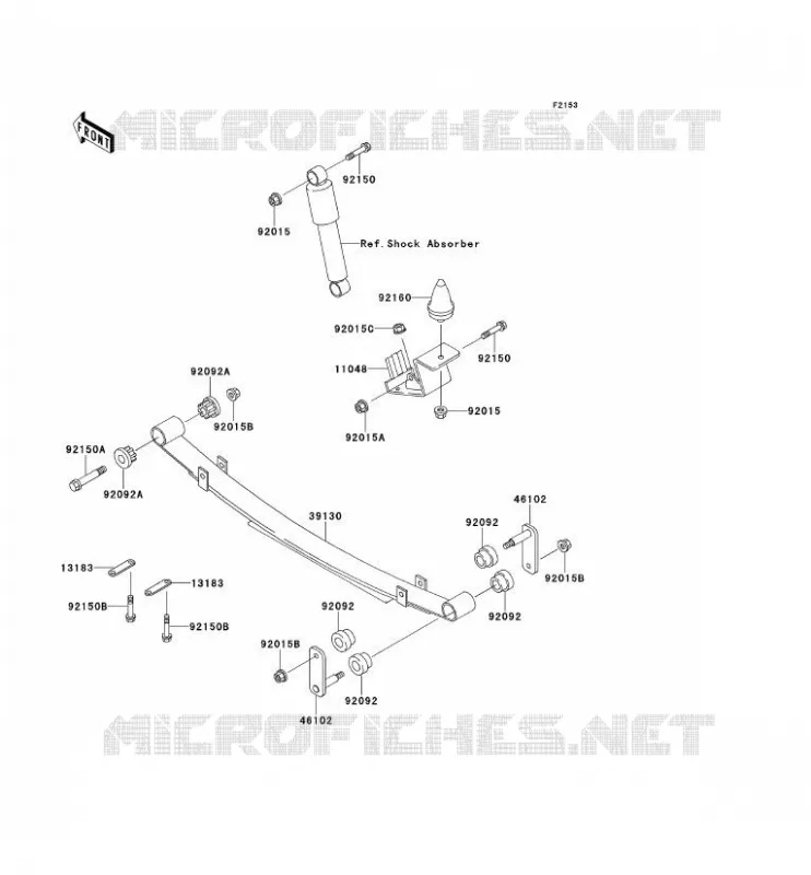 SUSPENSION ARRI&Egrave;RE Kawasaki SSV 620 no_year MULE 2510  KAF620-A4