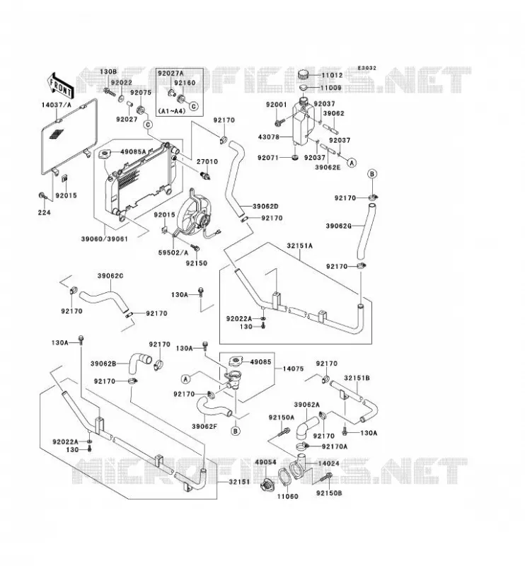RADIATEUR Kawasaki SSV 620 no_year MULE 2510  KAF620-A4