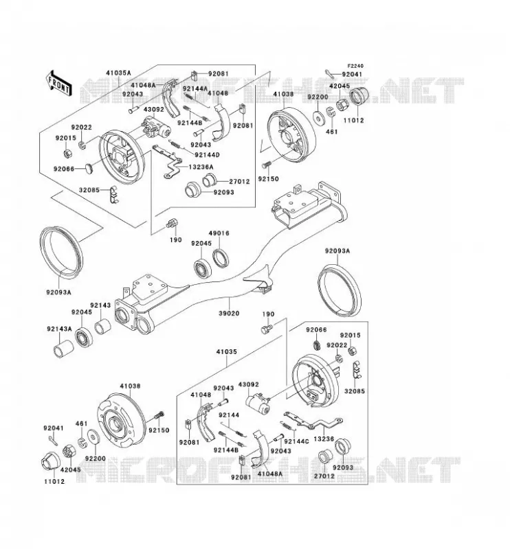 MOYEU ARRIERE/FREIN Kawasaki SSV 620 no_year MULE 2510  KAF620-A5