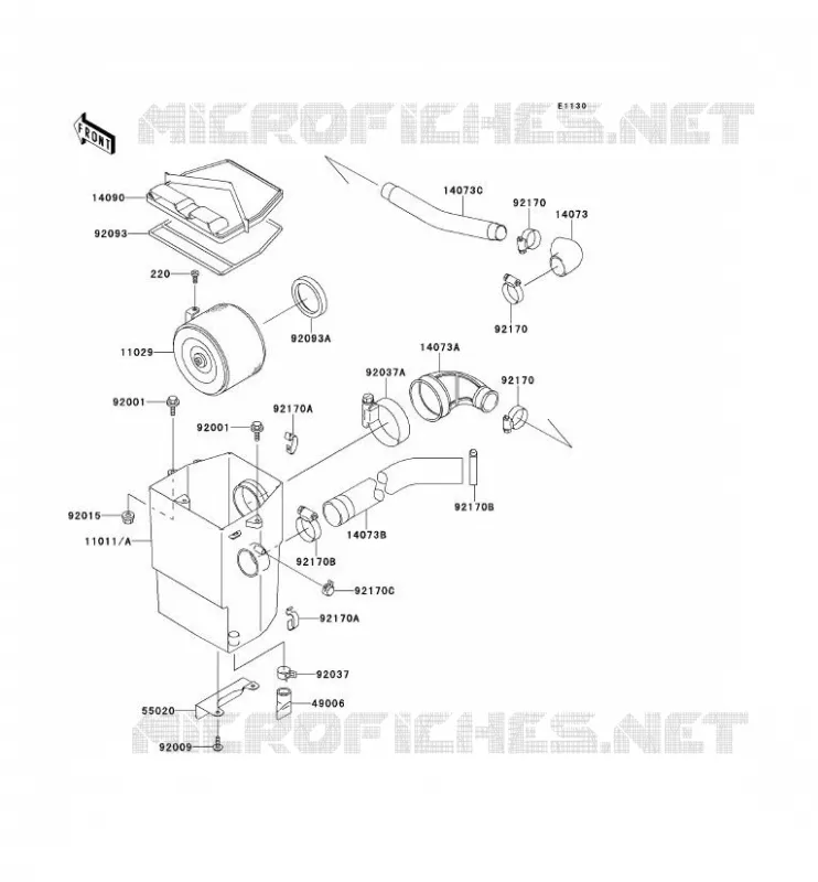 FILTRE A AIR Kawasaki SSV 620 no_year MULE 2510  KAF620-A5