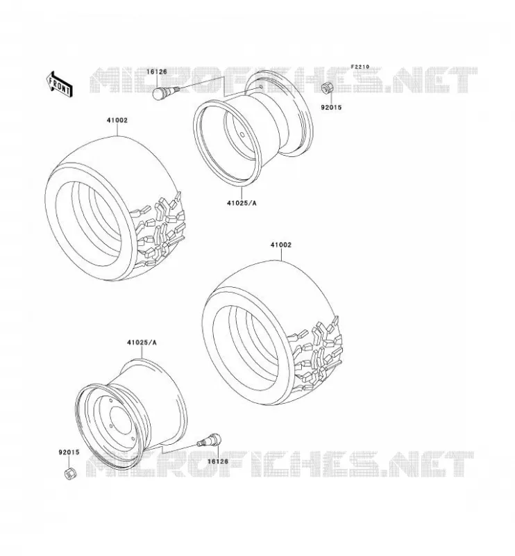 ROUE/PNEUS Kawasaki SSV 620 no_year MULE 2510  KAF620-A5