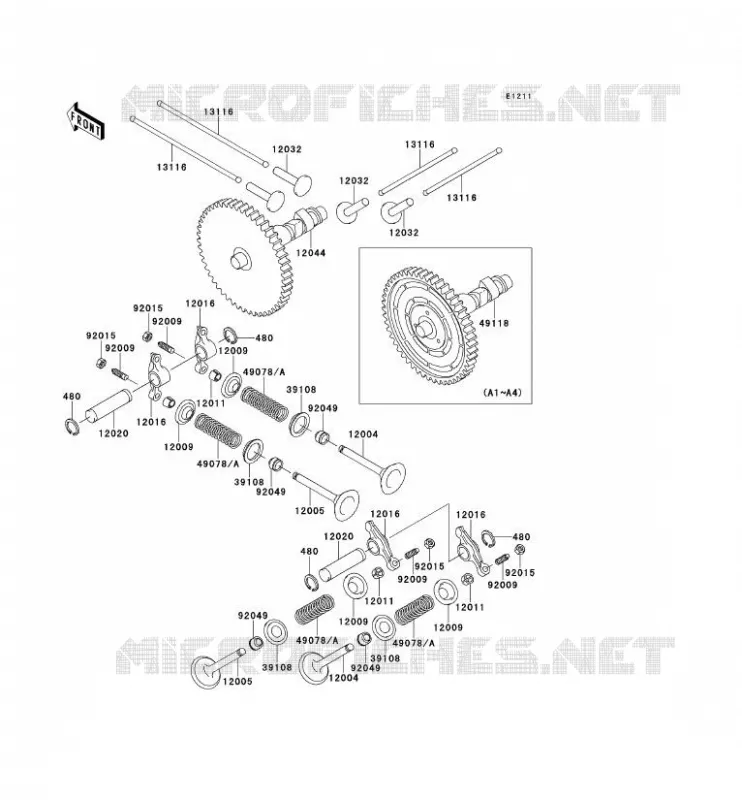 SOUPAPE/ARBRE A CAME Kawasaki SSV 620 no_year MULE 2510  KAF620-A5