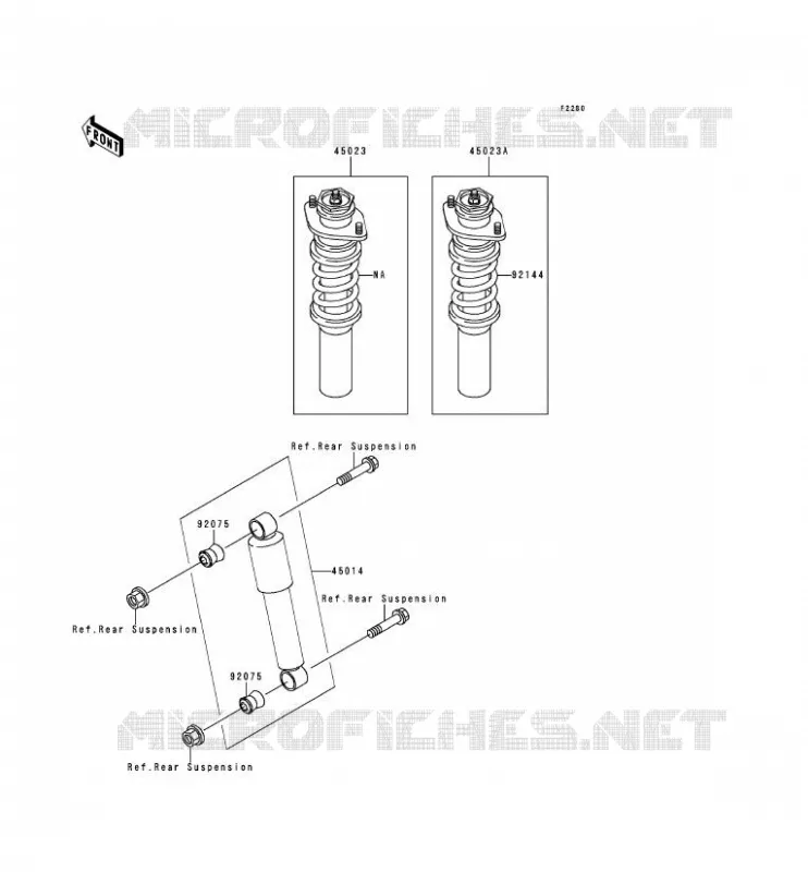 AMORTISSEUR Kawasaki SSV 620 2000 MULE 2510  KAF620-A6