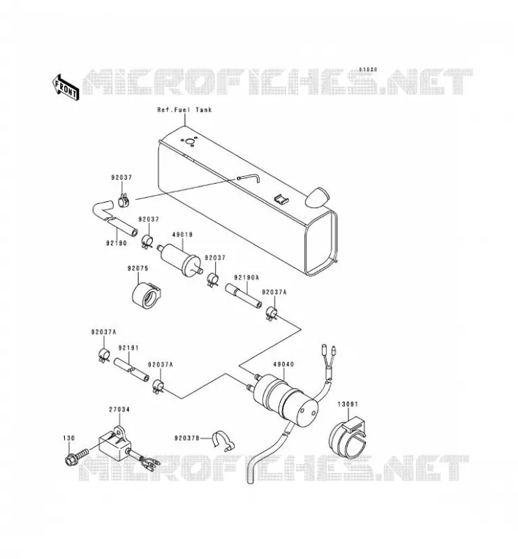 POMPE A ESSENCE Kawasaki SSV 620 2000 MULE 2510  KAF620-A6