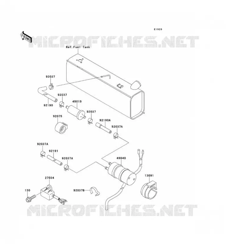 POMPE A ESSENCE Kawasaki SSV 620 no_year MULE 2510  KAF620-A6