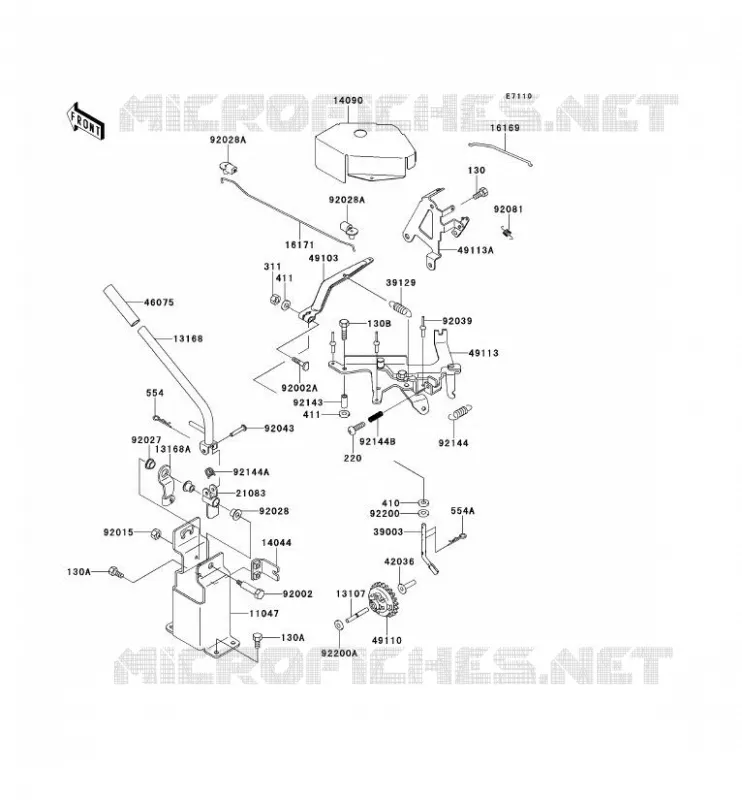CONTROLE Kawasaki SSV 620 no_year MULE 2510  KAF620-A6