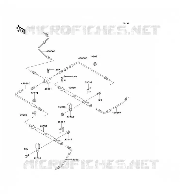 DURITE DE FREIN Kawasaki SSV 620 no_year MULE 2520  KAF620-B2