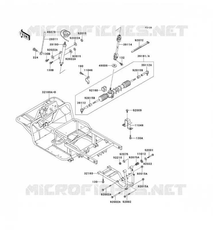 CH&Acirc;SSIS Kawasaki SSV 620 no_year MULE 2520  KAF620-B4