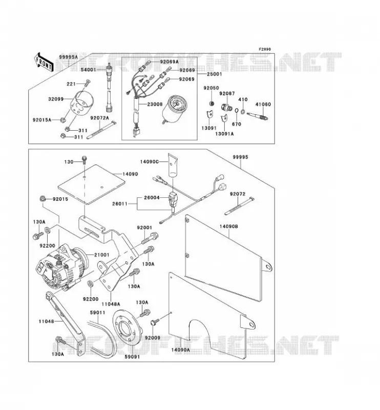 PIECE EN OPTION(GENERATEUR&COMPTEUR) Kawasaki SSV 620 no_year MULE 2520  KAF620-B6